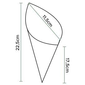 Cornet en Papier Ingraissable Kraft 19,5cm 50gr (100 Utés)