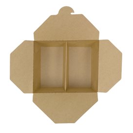 Boîte Américaine Kraft-Kraft 2C 17x13,5x6,5cm 1.000ml (25 Utés)