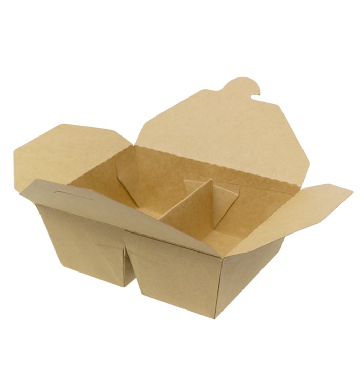 Boîte Américaine Kraft-Kraft 2C 17x13,5x6,5cm 1.000ml (25 Utés)