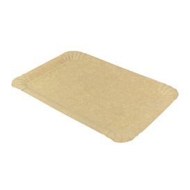 Plat rectangulaire en Carton Kraft 14x21 cm (100 Unités)