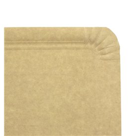 Plat rectangulaire en Carton Kraft 14x21 cm (100 Unités)