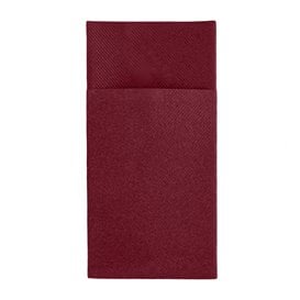 Serviette Kangourou en Airlaid Bordeaux 40x40cm (480 unités)