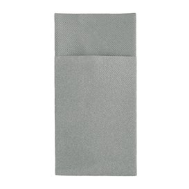 Serviette Kangourou en Airlaid Gris 40x40cm (480 unités)