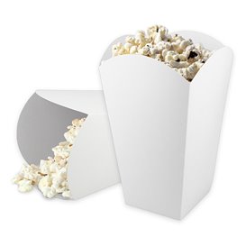 Etuis à Pop-Corn Grand Blanc 150gr 8,7x13x20,3cm (25 Utés)