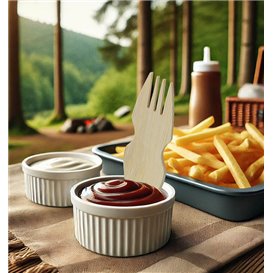 Fourchette Spork Bambou Degustation 9cm en boîte (20 Utés)