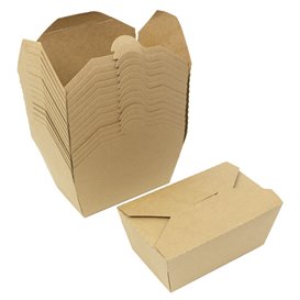 Boîte Américaine Kraft-Kraft 16x10x6,5cm 900ml (25 Utés)