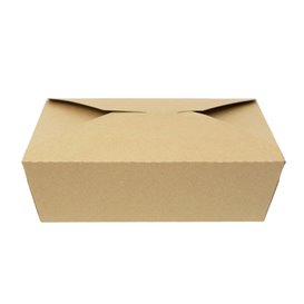 Boîte Américaine Kraft-Kraft 21,5x15,5x6,5cm 1.900ml (200 Utés)