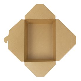 Boîte Américaine Kraft-Kraft 21,5x15,5x6,5cm 1.900ml (200 Utés)