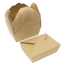 Boîte Américaine Kraft-Kraft 21,5x15,5x6,5cm 1.900ml (25 Utés)