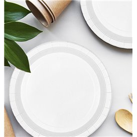 Assiette en Carton Ronde Ingraissable Blanc Ø22cm 220g/m² (50 Utés)