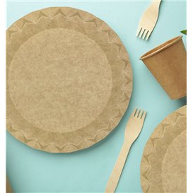 Assiette en Carton Kraft “Flower” Ø23cm 245g/m² (50 Utés)