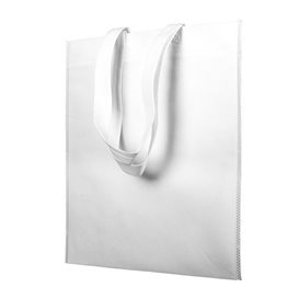 Sac Non-Tissé avec Anses Longues Blanc 38x42cm (25 Utés)