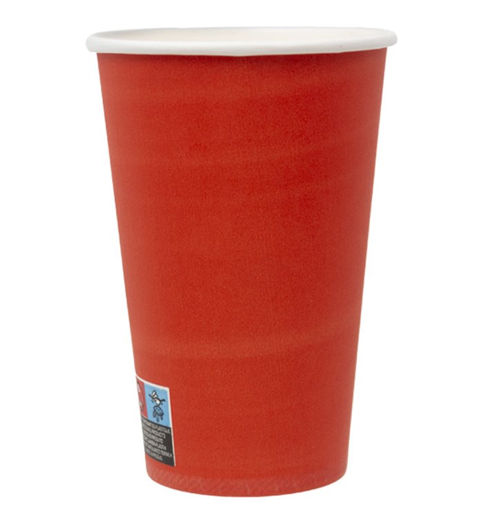 Gobelet en carton « Couleurs » Rouge 600ml Ø9,4cm (20 Utés)