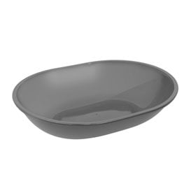 Bol réutilisable durable PP Bio Grey « Revolve » Ovale 1000ml 22x17,4x5cm (144 Utés)