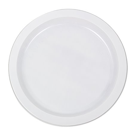 Assiette Plate Réutilisable Economique PS Blanc Ø22cm (50 Utés)