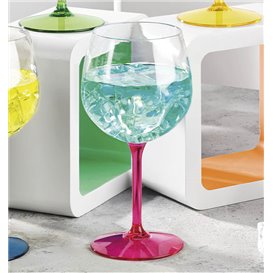 Verre Balloon Réutilisable Durable TT Pied Fuchsia 580ml (1 Uté)