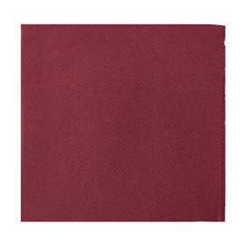 Serviette Cocktail en Papier Molletonnée 20x20cm Bordeaux (100 Utés)