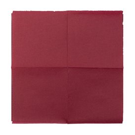 Serviette Cocktail en Papier Molletonnée 20x20cm Bordeaux (2.400 Utés)