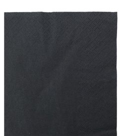 Serviette en Papier avec Bordure 40x40cm 2E Noire (100 Utés)