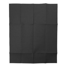 Serviette Kangourou en Papier Molletonnée 33x40cm Noire (60 Utés)