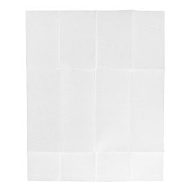 Serviette Kangourou en Papier Molletonnée 33x40cm Blanche (60 Utés)