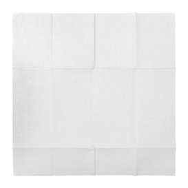 Serviette Kangourou en Papier Molletonnée 40x40cm Blanche (480 Utés)