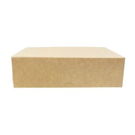 Boîte Pâtissière  en Carton Kraft 18,2x13,6x5,2cm 500g (20 Utés)