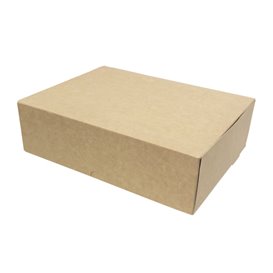 Boîte Pâtissière  en Carton Kraft 20,4x15,8x6cm 1kg (20 Utés)