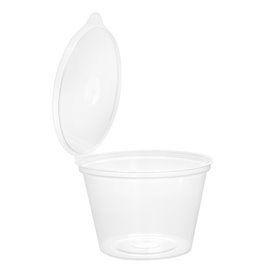 Pot Rond avec charnière APET Transparent 125ml (405 Utés)