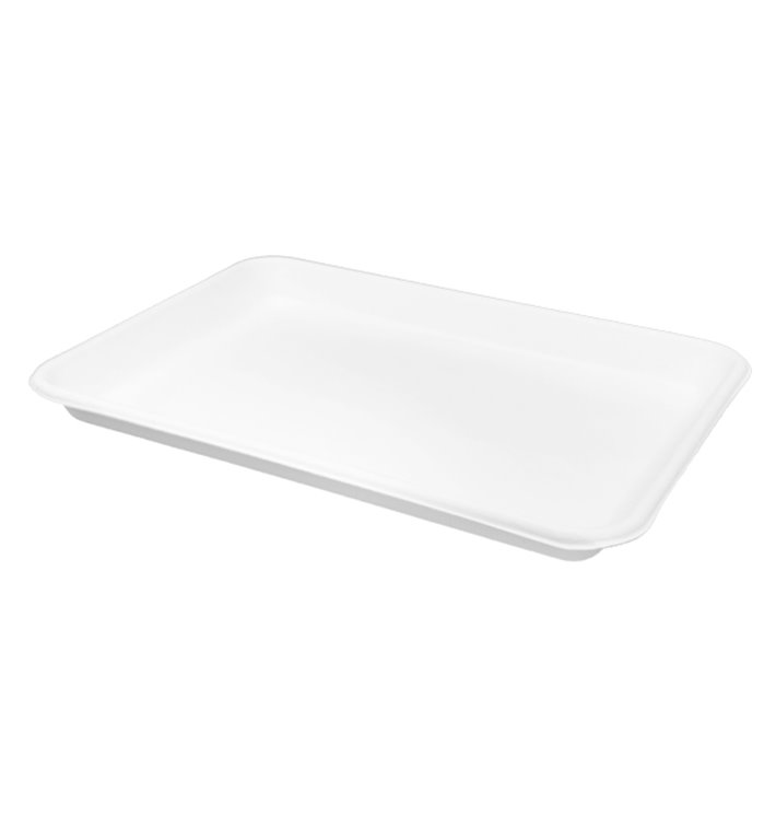 Plateau en Canne à Sucre Blanc 24,5x17,5cm (500 Utés)