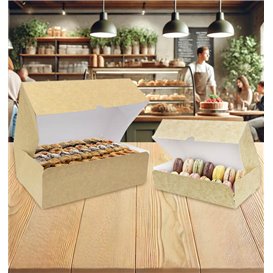 Boîte Pâtissière  en Carton Kraft 17,5x11,5x4,7cm 250g (400 Utés)