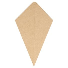 Cornet Papier Kraft avec Compartiment Sauce 19,5cm 100g (500 Utés)