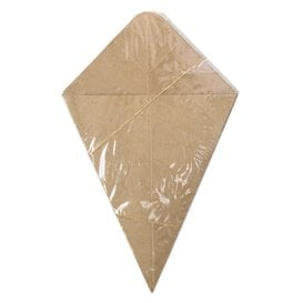 Cornet Papier Kraft avec Compartiment Sauce 19,5cm 100g (500 Utés)