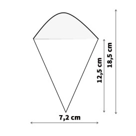 Cornet en Feuille de Pin 182mm (50 Unités)