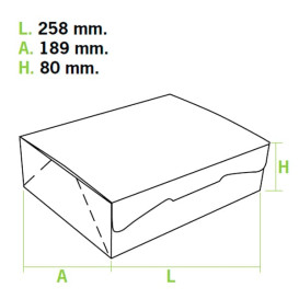 Boîte pâtissière 25,8x18,9x8cm 2Kg Rose (25 Unités)