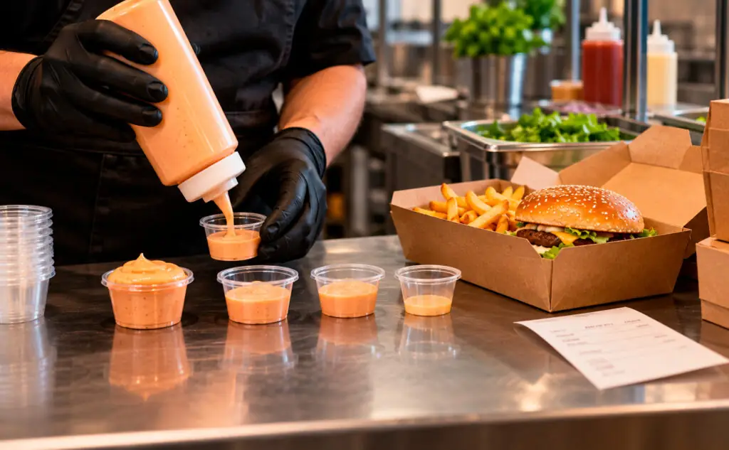 contrôle des portions de sauce