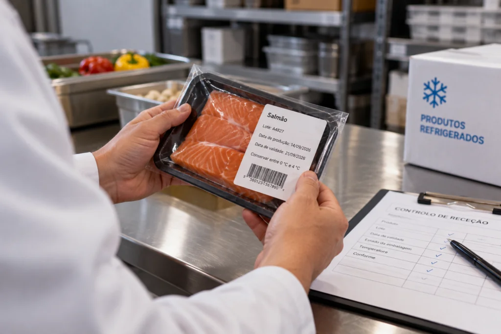 Contrôle du lot, de la date de péremption et de la conservation du saumon dans le cadre des types de traçabilité alimentaire